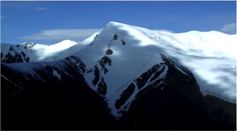 View of Minglir Sar from the summit of Koz Sar , Photo by Karim Hayat Google Earth Image